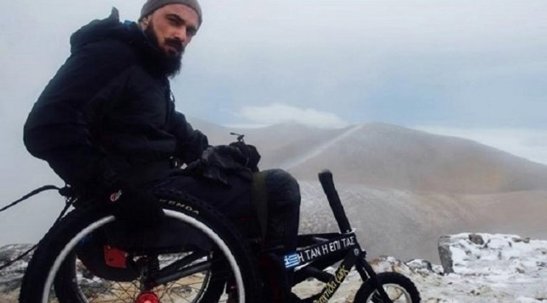 Παλικάρι, ανέβηκε στην κορυφή του Ολύμπου, με την αναπηρική του καρέκλα,AllTimeClassic