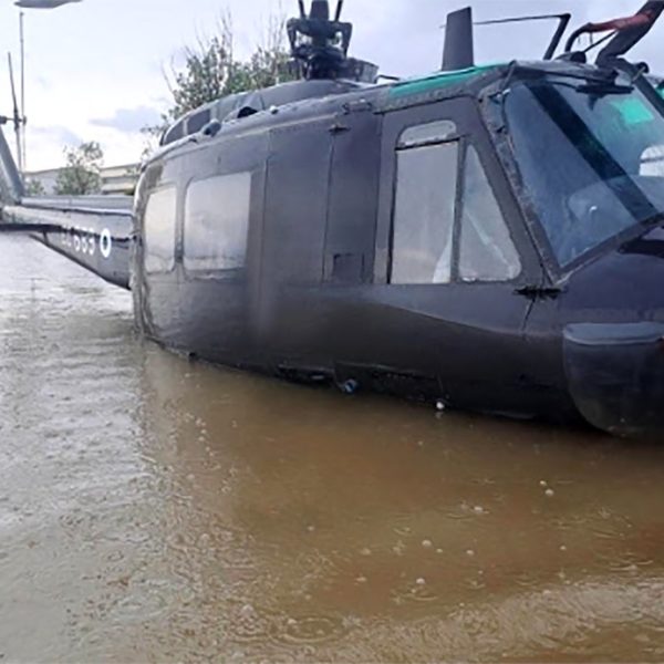 Βάση ελικοπτέρων αεροπορίας στρατού Στεφανοβίκειο πλημμύρες